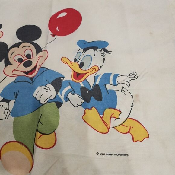 Vintage Disney Mickey Mouse, Donald Duck and Goofy Print Pillow Sham - Picture 4 of 17